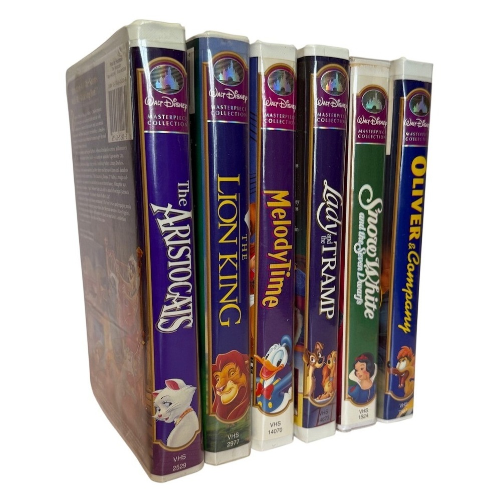 Disney Masterpiece Collection‎ VHS Lot-Aristocats,Lion King,Lady Tramp & more